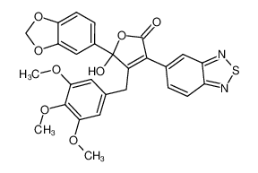 3-(2,1,3-benzothiadiazol-5-yl)-4-(3,4,5-trimethoxybenzyl)-5-hydroxy-5-(1,3-benzodioxol-5-yl)-5H-furan-2-one CAS:195505-73-8 manufacturer & supplier