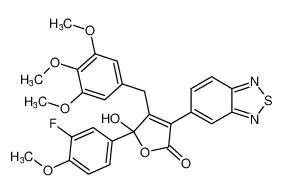 3-(benzo[c][1,2,5]thiadiazol-5-yl)-5-(3-fluoro-4-methoxyphenyl)-5-hydroxy-4-(3,4,5-trimethoxybenzyl)furan-2(5H)-one CAS:195505-93-2 manufacturer & supplier