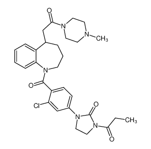 1-(3-chloro-4-(5-(2-(4-methylpiperazin-1-yl)-2-oxoethyl)-2,3,4,5-tetrahydro-1H-benzo[b]azepine-1-carbonyl)phenyl)-3-propionylimidazolidin-2-one CAS:195507-06-3 manufacturer & supplier