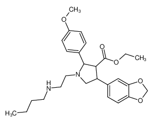 4-Benzo[1,3]dioxol-5-yl-1-(2-butylamino-ethyl)-2-(4-methoxy-phenyl)-pyrrolidine-3-carboxylic acid ethyl ester CAS:195510-47-5 manufacturer & supplier