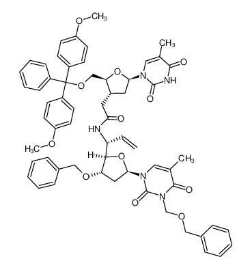 N-{(5'R)-3-O-benzyl-3-[(benzyloxy)methyl]-5'-deoxy-5'-ethenylthymidin-5'-yl}-2-[3'-deoxy-5'-O-(dimethoxytrityl)thymidin-3'-yl]acetamide CAS:195519-92-7 manufacturer & supplier