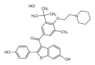 [2-(4-Hydroxyphenyl)-6-hydroxybenzo[b]thien-3-yl][4-[2-(1-piperidinyl)ethoxy]-3-t-butyl-5-methylphenyl]methanone Hydrochloride CAS:195524-56-2 manufacturer & supplier