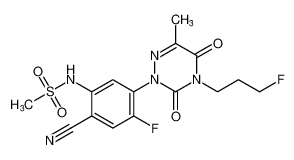 N-(2-cyano-4-fluoro-5-(4-(3-fluoropropyl)-6-methyl-3,5-dioxo-4,5-dihydro-1,2,4-triazin-2(3H)-yl)phenyl)methanesulfonamide CAS:195525-14-5 manufacturer & supplier