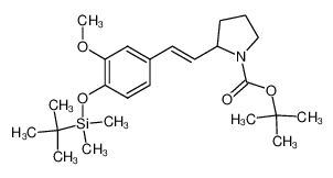 2-{(E)-2-[4-(tert-Butyl-dimethyl-silanyloxy)-3-methoxy-phenyl]-vinyl}-pyrrolidine-1-carboxylic acid tert-butyl ester CAS:195528-82-6 manufacturer & supplier