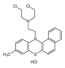 12H-Benzo[a]phenothiazine, 12-[2-[bis(2-chloroethyl) amino]ethyl]-9-methyl-, monohydrochloride CAS:19555-72-7 manufacturer & supplier