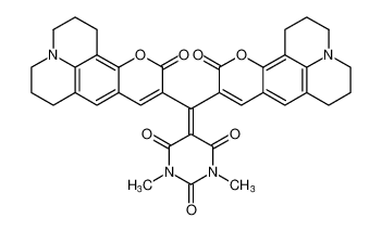 5-(bis(11-oxo-2,3,6,7-tetrahydro-1H,5H,11H-pyrano[2,3-f]pyrido[3,2,1-ij]quinolin-10-yl)methylene)-1,3-dimethylpyrimidine-2,4,6(1H,3H,5H)-trione CAS:195604-88-7 manufacturer & supplier