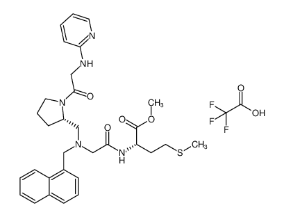 methyl N-(naphthalen-1-ylmethyl)-N-(((S)-1-(pyridin-2-ylglycyl)pyrrolidin-2-yl)methyl)glycyl-L-methioninate 2,2,2-trifluoroacetate CAS:195606-63-4 manufacturer & supplier