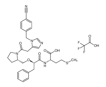 L-Methionine,N-[(2R)-2-[[(2S)-1-[[1-[(4-cyanophenyl)methyl]-1H-imidazol-5-yl]acetyl]-2-pyrrolidinyl]methoxy]-1-oxo-3-phenylpropyl]-, trifluoroacetate CAS:195606-83-8 manufacturer & supplier