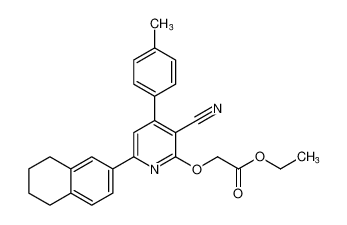 ethyl 2-((3-cyano-6-(5,6,7,8-tetrahydronaphthalen-2-yl)-4-(p-tolyl)pyridin-2-yl)oxy)acetate CAS:195622-99-2 manufacturer & supplier