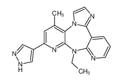 9-ethyl-5-methyl-7-(1H-pyrazol-4-yl)-9H-imidazo[1,2-d]dipyrido[2,3-b:3',2'-f][1,4]diazepine CAS:195626-39-2 manufacturer & supplier