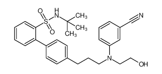 N-(tert-butyl)-4'-(3-((3-cyanophenyl)(2-hydroxyethyl)amino)propyl)-[1,1'-biphenyl]-2-sulfonamide CAS:195719-15-4 manufacturer & supplier