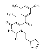 1-(2-(cyclopent-3-en-1-yl)ethyl)-6-(3,5-dimethylbenzoyl)-5-ethylpyrimidine-2,4(1H,3H)-dione CAS:195720-46-8 manufacturer & supplier