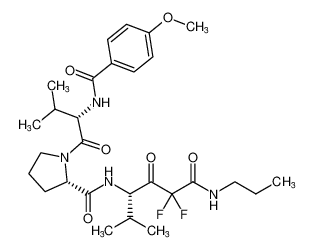 (S)-N-((S)-5,5-difluoro-2-methyl-4,6-dioxo-6-(propylamino)hexan-3-yl)-1-((4-methoxybenzoyl)-L-valyl)pyrrolidine-2-carboxamide CAS:195727-40-3 manufacturer & supplier