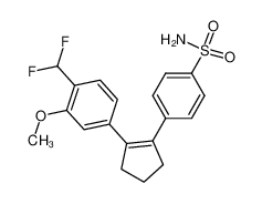 4-[2-(3-methoxy-4-difluoromethylphenyl)cyclopenten-1-yl]benzenesulfonamide CAS:195732-78-6 manufacturer & supplier