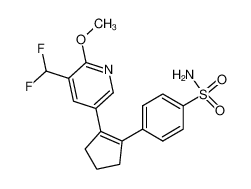 4-[2-(3-difluoromethyl-2-methoxypyridin-5-yl)cyclopenten-1-yl]benzenesulfonamide CAS:195733-46-1 manufacturer & supplier