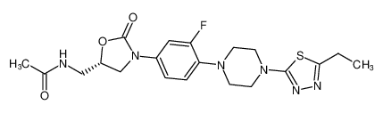 (S)-N-((3-(4-(4-(5-ethyl-1,3,4-thiadiazol-2-yl)piperazin-1-yl)-3-fluorophenyl)-2-oxooxazolidin-5-yl)methyl)acetamide CAS:195736-88-0 manufacturer & supplier