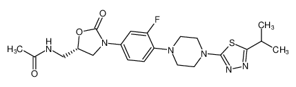 (S)-N-((3-(3-fluoro-4-(4-(5-isopropyl-1,3,4-thiadiazol-2-yl)piperazin-1-yl)phenyl)-2-oxooxazolidin-5-yl)methyl)acetamide CAS:195736-90-4 manufacturer & supplier