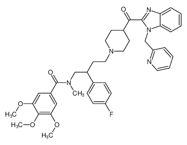 N-(2-(4-fluorophenyl)-4-(4-(1-(pyridin-2-ylmethyl)-1H-benzo[d]imidazole-2-carbonyl)piperidin-1-yl)butyl)-3,4,5-trimethoxy-N-methylbenzamide CAS:195737-72-5 manufacturer & supplier