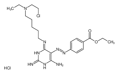 ethyl 4-[[2,4-diamino-6-[5-[2-chloroethyl(ethyl)amino]pentylamino]pyrimidin-5-yl]diazenyl]benzoate,hydrochloride CAS:19581-15-8 manufacturer & supplier