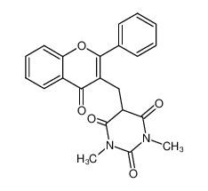 1,3-dimethyl-5-(4-oxo-2-phenyl-4H-chromen-3-ylmethyl)-pyrimidine-2,4,6-trione CAS:19581-21-6 manufacturer & supplier