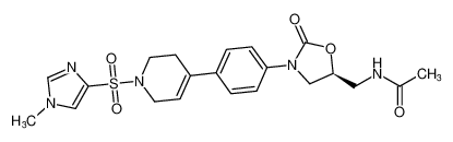 (S)-N-((3-(4-(1-((1-methyl-1H-imidazol-4-yl)sulfonyl)-1,2,3,6-tetrahydropyridin-4-yl)phenyl)-2-oxooxazolidin-5-yl)methyl)acetamide CAS:195817-50-6 manufacturer & supplier