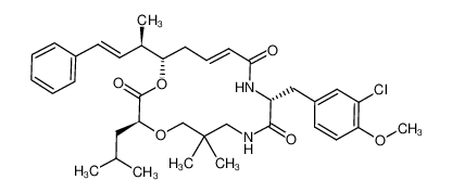 (E)-(3S,10R,16S)-10-(3-Chloro-4-methoxy-benzyl)-3-isobutyl-6,6-dimethyl-16-((E)-(R)-1-methyl-3-phenyl-allyl)-1,4-dioxa-8,11-diaza-cyclohexadec-13-ene-2,9,12-trione CAS:195818-26-9 manufacturer & supplier