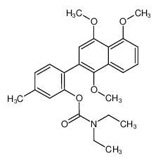 Diethyl-carbamic acid 5-methyl-2-(1,4,5-trimethoxy-naphthalen-2-yl)-phenyl ester CAS:195821-92-2 manufacturer & supplier