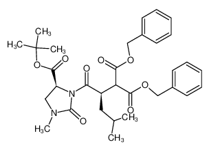 2-[(R)-1-((S)-5-tert-Butoxycarbonyl-3-methyl-2-oxo-imidazolidine-1-carbonyl)-3-methyl-butyl]-malonic acid dibenzyl ester CAS:195828-90-1 manufacturer & supplier