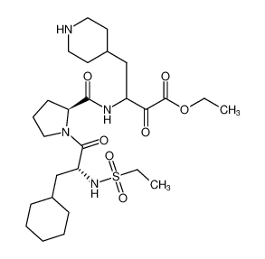 L-Prolinamide,3-cyclohexyl-N-(ethylsulfonyl)-D-alanyl-N-[3-ethoxy-2,3-dioxo-1-(4-piperidinylmethyl)propyl]- CAS:195876-65-4 manufacturer & supplier