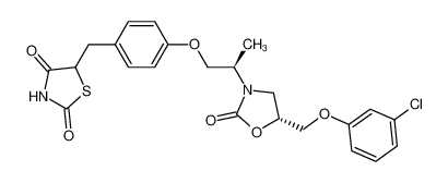 5-[4-{2(R)-[5(R)-(3-Chlorophenoxymethyl)-2-oxooxazolidin-3-yl]propoxy}benzyl]thiazolidine-2,4-dione CAS:195886-92-1 manufacturer & supplier