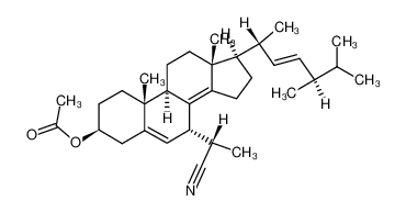 3β-Acetoxy-7α-(1'-(R)-cyan-ethyl)-ergostatrien-(5.8(14).22) CAS:19592-32-6 manufacturer & supplier