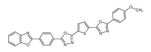 2-[4-(5-{5-[5-(4-methoxy-phenyl)-[1,3,4]oxadiazol-2-yl]-thiophen-2-yl}-[1,3,4]oxadiazol-2-yl)-phenyl]-benzooxazole CAS:19595-82-5 manufacturer & supplier