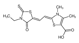 2-(2-(3-ethyl-4-oxo-2-thioxothiazolidin-5-ylidene)ethylidene)-3,4-dimethyl-2,3-dihydrothiazole-5-carboxylic acid CAS:19595-93-8 manufacturer & supplier