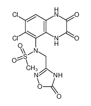 N-(1,4-Dihydro-6,7-dichloro-2,3-dioxoquinoxalin-5-yl)-N-(1,2,4-oxadiazolon-3-yl)methylmethanesulphonamide CAS:195966-05-3 manufacturer & supplier