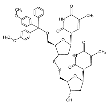 1-((2R,4S,5R)-5-((bis(4-methoxyphenyl)(phenyl)methoxy)methyl)-4-((((2S,3S,5R)-3-hydroxy-5-(5-methyl-2,4-dioxo-3,4-dihydropyrimidin-1(2H)-yl)tetrahydrofuran-2-yl)methyl)disulfaneyl)tetrahydrofuran-2-yl)-5-methylpyrimidine-2,4(1H,3H)-dione CAS