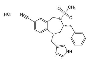 (R)-2,3,4,5-Tetrahydro-1-(1H-imidazol-4-ylmethyl)-4-(methylsulfonyl)-3-(phenylmethyl)-1H-1,4-benzodiazepine-7-carbonitrile, monohydrochloride CAS:195980-41-7 manufacturer & supplier