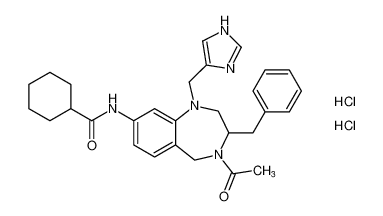 N-(1-((1H-imidazol-4-yl)methyl)-4-acetyl-3-benzyl-2,3,4,5-tetrahydro-1H-benzo[e][1,4]diazepin-8-yl)cyclohexanecarboxamide dihydrochloride CAS:195981-34-1 manufacturer & supplier