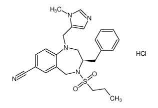 (R)-3-benzyl-1-((1-methyl-1H-imidazol-5-yl)methyl)-4-(propylsulfonyl)-2,3,4,5-tetrahydro-1H-benzo[e][1,4]diazepine-7-carbonitrile hydrochloride CAS:195982-58-2 manufacturer & supplier