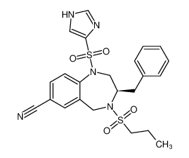 (R)-1-((1H-imidazol-4-yl)sulfonyl)-3-benzyl-4-(propylsulfonyl)-2,3,4,5-tetrahydro-1H-benzo[e][1,4]diazepine-7-carbonitrile CAS:195983-17-6 manufacturer & supplier