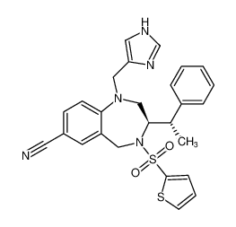 (R)-1-((1H-imidazol-4-yl)methyl)-3-((S)-1-phenylethyl)-4-(thiophen-2-ylsulfonyl)-2,3,4,5-tetrahydro-1H-benzo[e][1,4]diazepine-7-carbonitrile CAS:195983-33-6 manufacturer & supplier