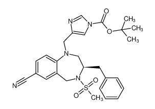 tert-butyl (R)-4-((3-benzyl-7-cyano-4-(methylsulfonyl)-2,3,4,5-tetrahydro-1H-benzo[e][1,4]diazepin-1-yl)methyl)-1H-imidazole-1-carboxylate CAS:195985-97-8 manufacturer & supplier