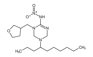 N-(5-(decan-4-yl)-1-((tetrahydrofuran-3-yl)methyl)-1,4,5,6-tetrahydro-1,3,5-triazin-2-yl)nitramide CAS:195986-73-3 manufacturer & supplier