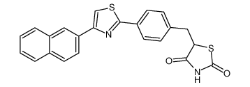 5-(4-(4-(naphthalen-2-yl)thiazol-2-yl)benzyl)thiazolidine-2,4-dione CAS:196079-41-1 manufacturer & supplier