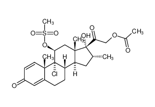 2-((8S,9R,10S,11S,13S,14S,16R,17R)-9-chloro-17-hydroxy-10,13,16-trimethyl-11-((methylsulfonyl)oxy)-3-oxo-6,7,8,9,10,11,12,13,14,15,16,17-dodecahydro-3H-cyclopenta[a]phenanthren-17-yl)-2-oxoethyl acetate CAS:196090-04-7 manufacturer & supplie