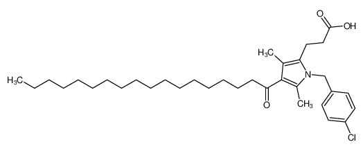 1H-Pyrrole-2-propanoic acid,1-[(4-chlorophenyl)methyl]-3,5-dimethyl-4-(1-oxooctadecyl)- CAS:196098-75-6 manufacturer & supplier