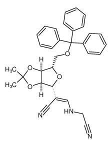 (E)-3-(Cyanomethyl-amino)-2-((3aR,6S,6aS)-2,2-dimethyl-6-trityloxymethyl-tetrahydro-furo[3,4-d][1,3]dioxol-4-yl)-acrylonitrile CAS:196102-44-0 manufacturer & supplier