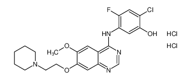 2-chloro-4-fluoro-5-((6-methoxy-7-(2-(piperidin-1-yl)ethoxy)quinazolin-4-yl)amino)phenol dihydrochloride CAS:196194-08-8 manufacturer & supplier