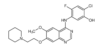 2-chloro-4-fluoro-5-((6-methoxy-7-(2-(piperidin-1-yl)ethoxy)quinazolin-4-yl)amino)phenol CAS:196194-27-1 manufacturer & supplier