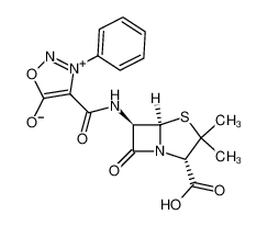 4-((5R)-2c-carboxy-3,3-dimethyl-7-oxo-(5rH)-4-thia-1-aza-bicyclo[3.2.0]hept-6t-ylcarbamoyl)-3-phenyl-sydnone CAS:19623-28-0 manufacturer & supplier