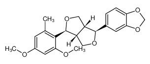 5-((1S,3aR,4S,6aR)-4-(2,4-dimethoxy-6-methylphenyl)tetrahydro-1H,3H-furo[3,4-c]furan-1-yl)benzo[d][1,3]dioxole CAS:1962939-25-8 manufacturer & supplier